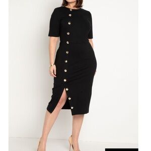 NWT | Eloquii Button Front Workwear Dress | Blue available | Size 16